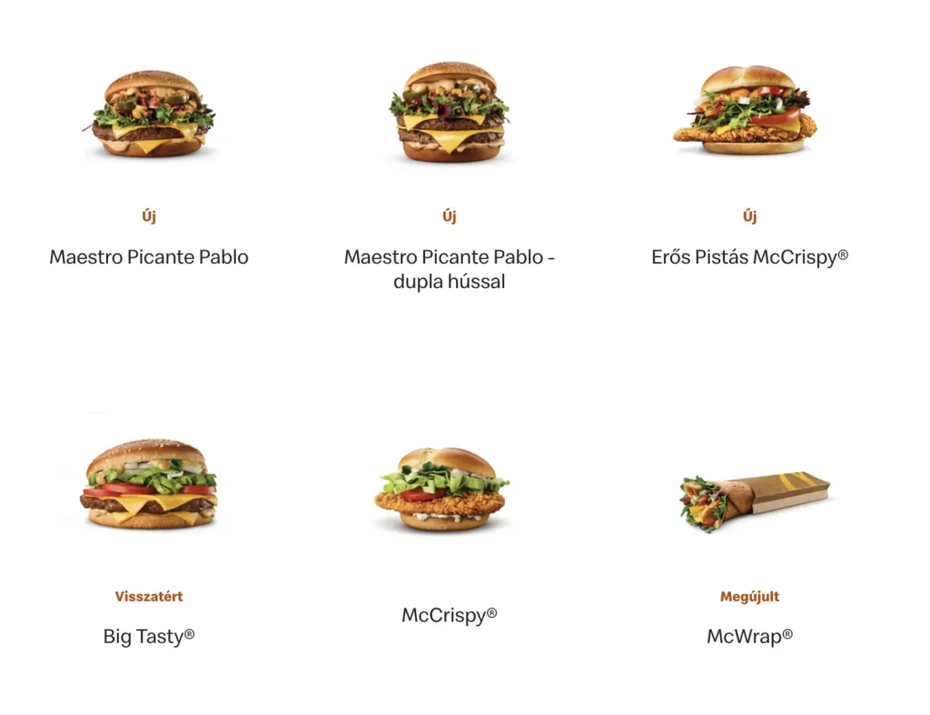 McDonald’s McMenü Plusz Árak